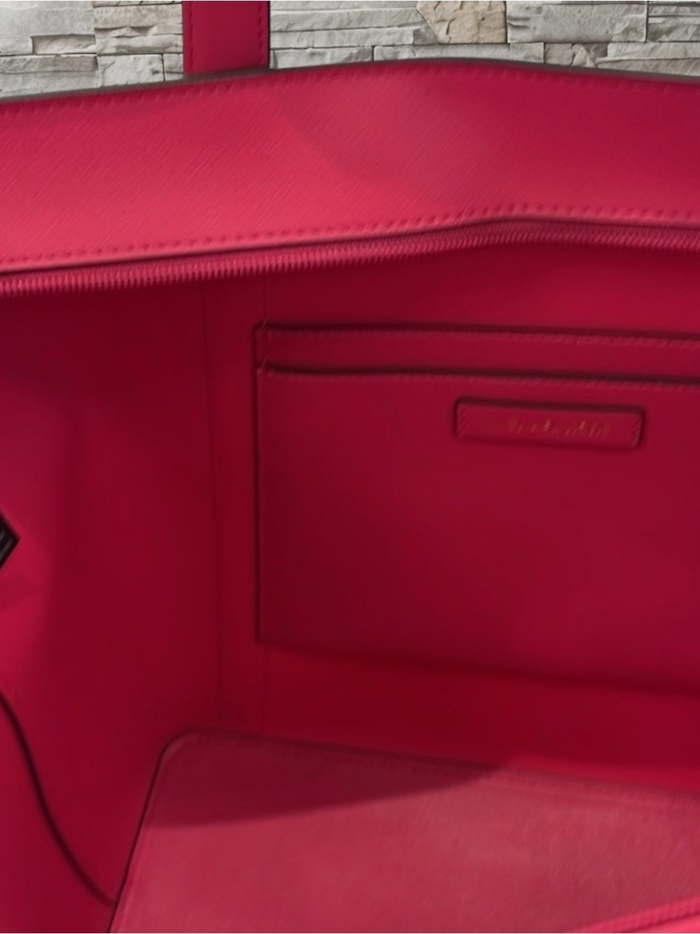 Michael Kors Pratt Large Top Zip Lesthef Tote Electric Pink - Picture 9 of 12